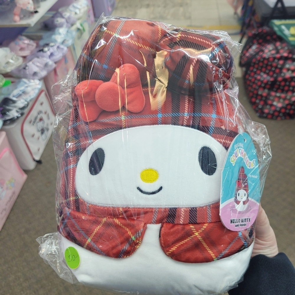 Brand New Sanrio Squishmallows My Melody Plush Toy Doll Red 10"